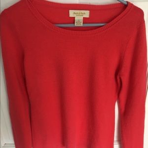 Peck & Peck women’s coral/reddish cashmere sweater